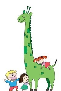 Логотип компании Зеленый Жираф, частный детский сад
